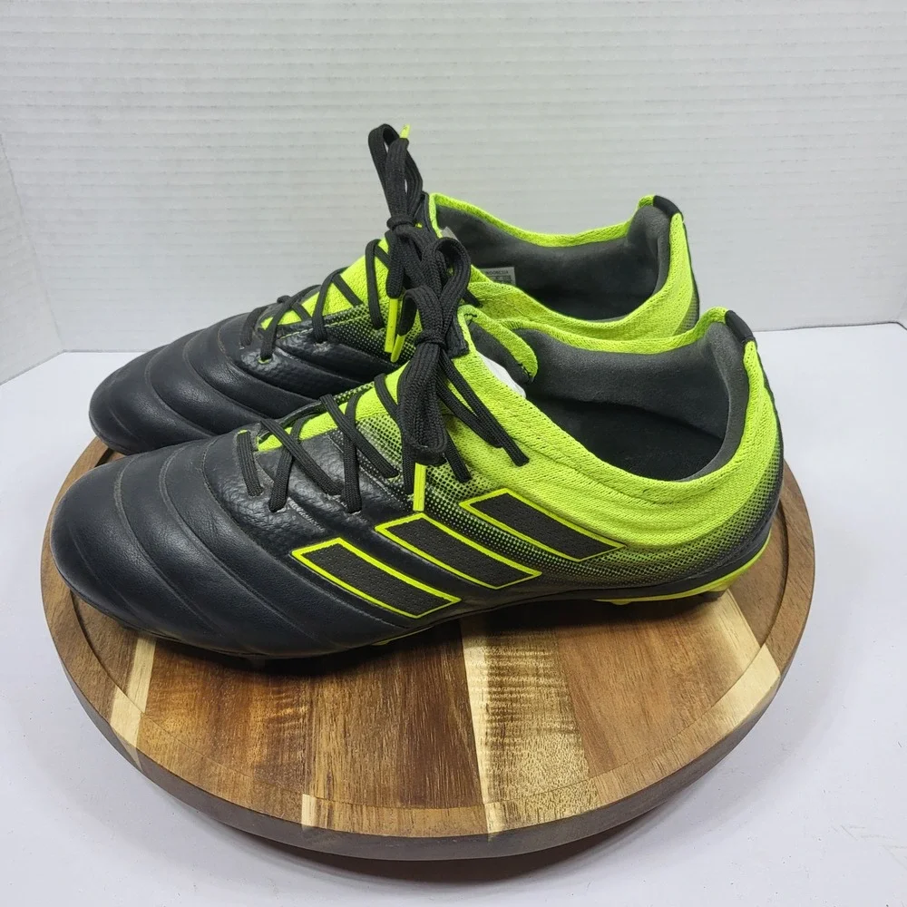 Adidas Copa 19.3 FG Soccer Cleats Men's 5.5 Black Solar Yellow Leather‎ D98092